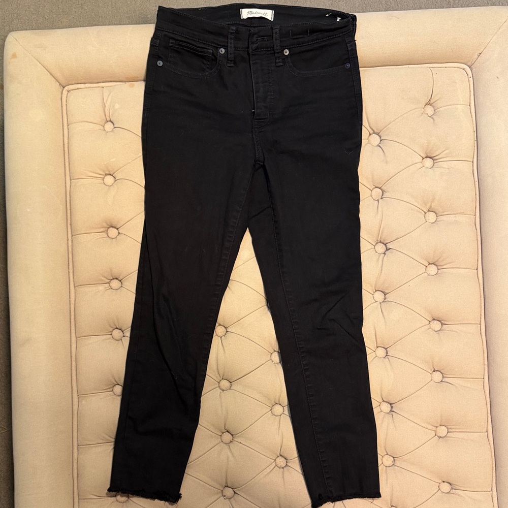 Madewell 9” High-Rise Skinny Crop Jet Black Cropped Jeans